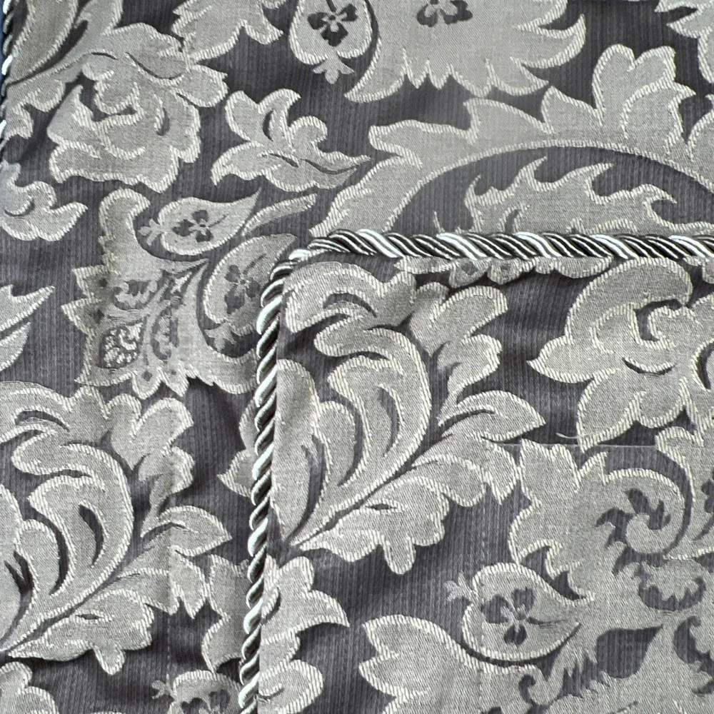 Set Of 2 Divatex Home Fashion King Pillow Shams Brown Damask Print (25